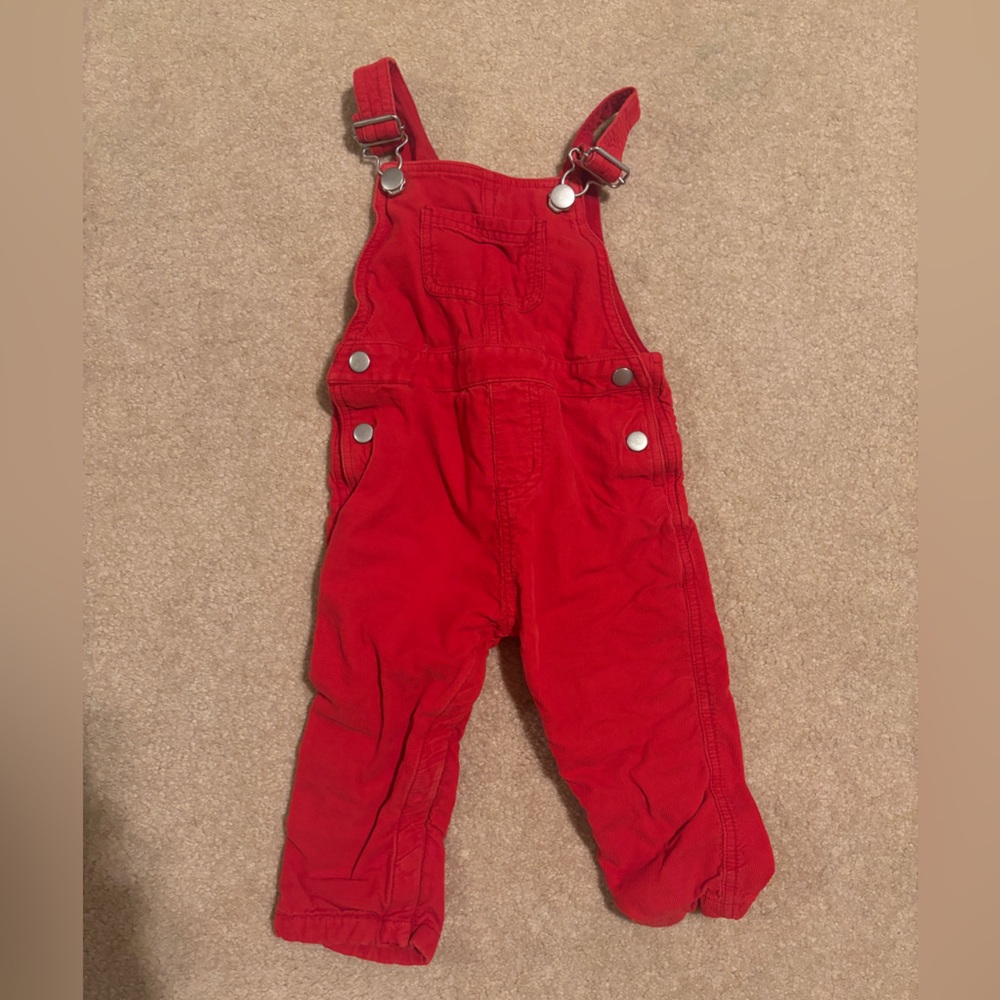Hanna Andersson Corduroy Red Kids Overalls
